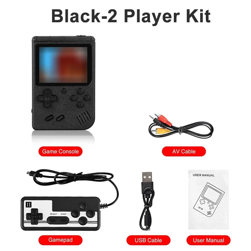 Portable Built-In 400 FC Games 8-Bit Retro Handheld Game Console Case 3.0 Inch LCD Screen Video Game Player Kids New Year Gift