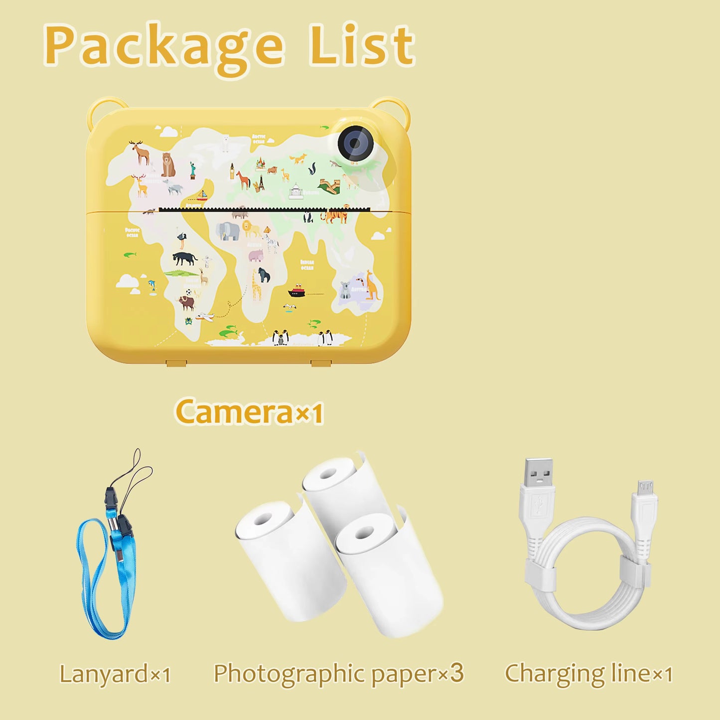 Digital Instant Printing Camera for Kids - Mini Thermal Printer for Photography, Ideal Holiday Gift