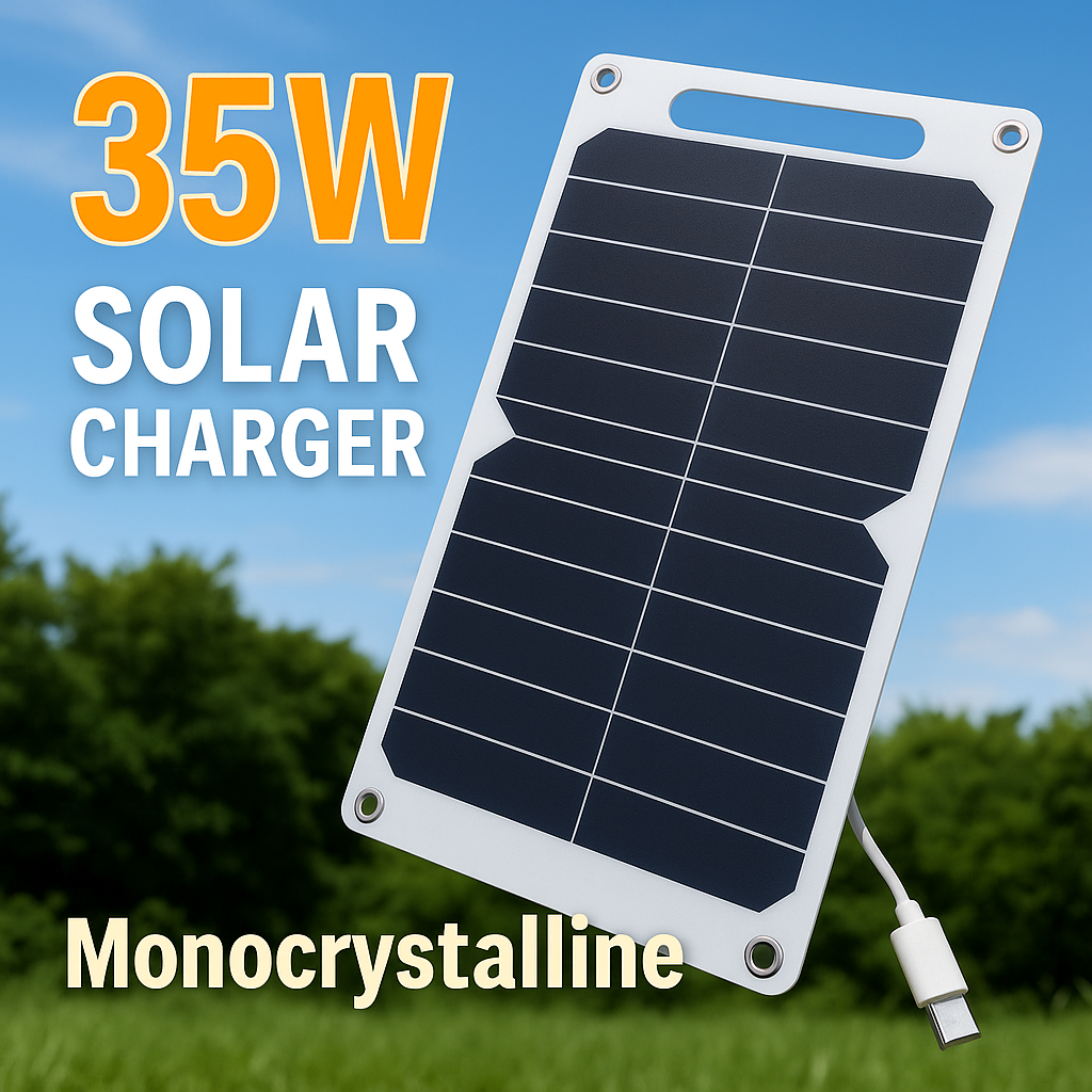 35W Sunpower Portable Solar Panel 5V Solar Plate Withusb Safe Stabilize Charger Forpower Bank Phone Outdoor Camping Home RV Gift