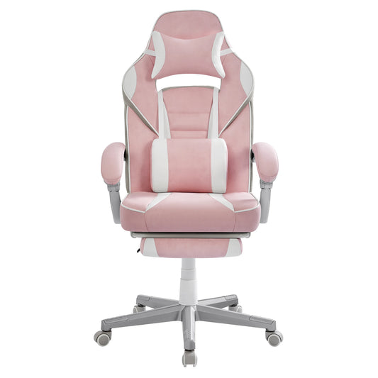Office Chair, Gaming Chair, Adjustable, Telescopic Footrest, Rocking Mechanism, Headrest, Lumbar Support, Load 150 Kg