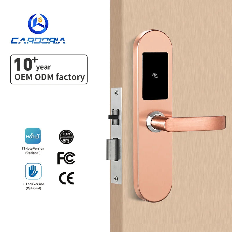 Cardoria Tthotel APP Electric Smart Card Door Lock for Hotel Management Software