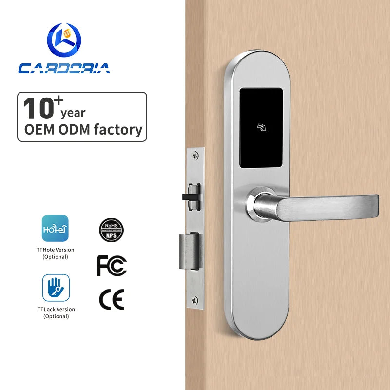 Cardoria Tthotel APP Electric Smart Card Door Lock for Hotel Management Software