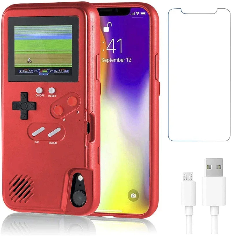 2 in 1 Gameboy 36 Games Phone Case for Iphone 13 14 15 16 Pro Max 12 11 XR X XS 8 7 plus 15Pro 16Pro Game Boy Shockproof Cover