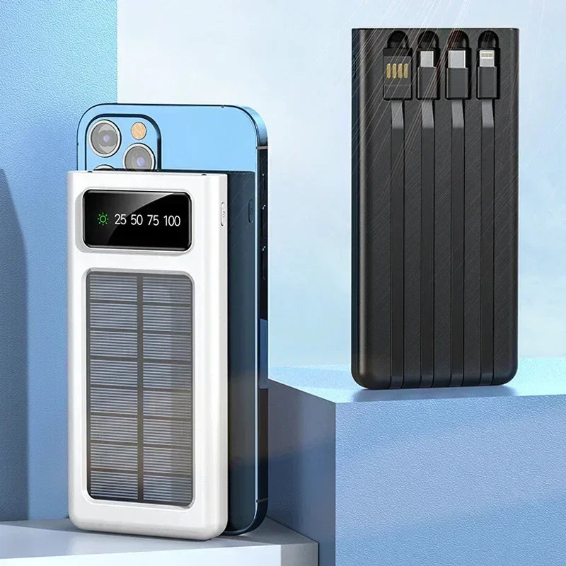 Xiaomi 200000Mah Solar Power Bank Ultra Capacity USB 4 In1 Super Fast Charging USB Typec LED Light Outdoor Power Bank for Iphone