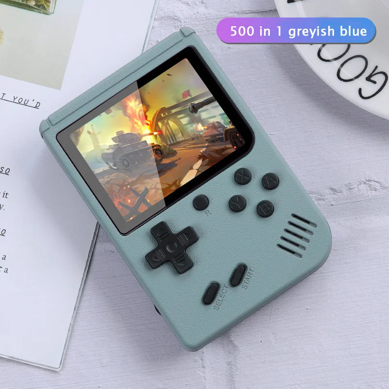Retro Portable Mini Handheld Video Game Console 3.0-Inch Flexible HD Screen Kids Color Game Player Built in 500 Games Mini Gift