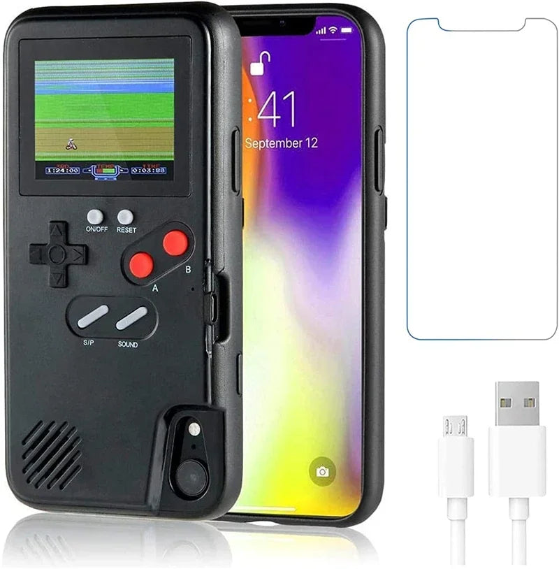 2 in 1 Gameboy 36 Games Phone Case for Iphone 13 14 15 16 Pro Max 12 11 XR X XS 8 7 plus 15Pro 16Pro Game Boy Shockproof Cover