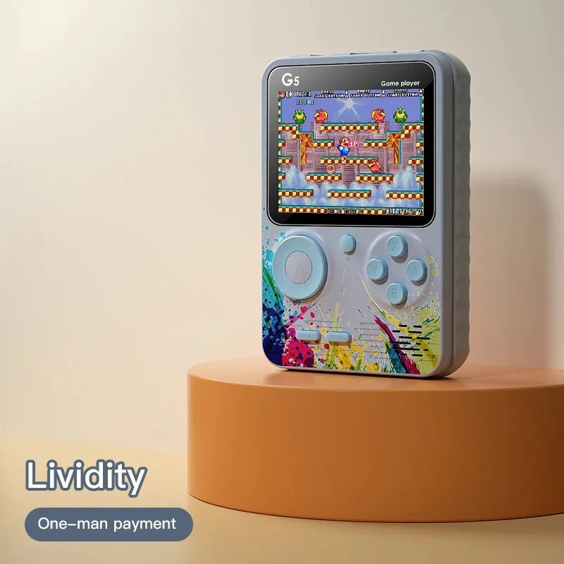 G5 500 in 1 MINI Game Handheld Game Players Portable Retro Video Console Boy 8 Bit 3.0 Inch Color LCD Screen Games