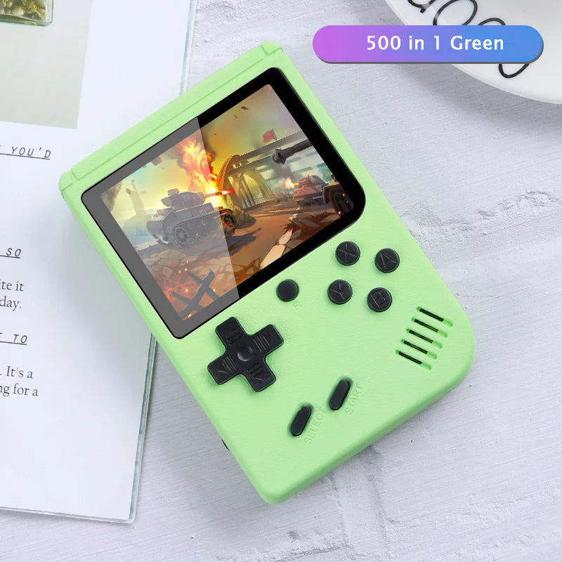 Retro Portable Mini Handheld Video Game Console 3.0-Inch Flexible HD Screen Kids Color Game Player Built in 500 Games Mini Gift