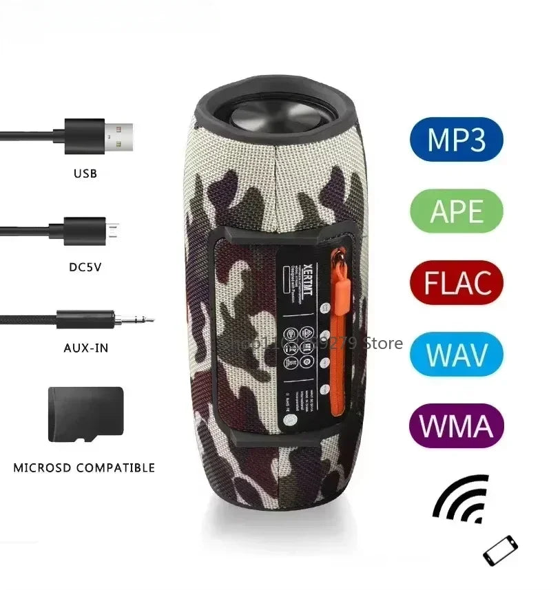 3600Mah 40W TWS Bluetooth Speaker Waterproof Portable PC Column Bass Music Player Subwoofer Boombox with BT AUX TF Usb