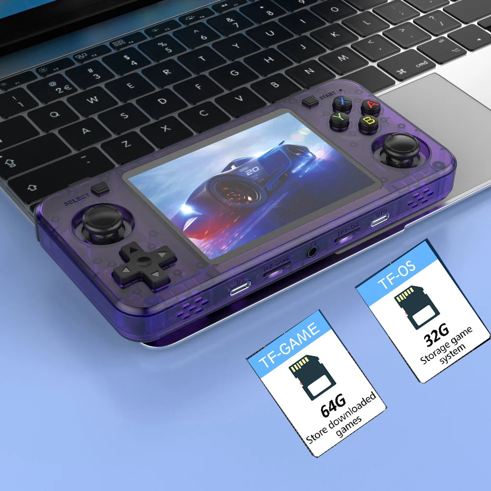 New R36H Retro Handheld Console Open-Source Linux System Classic Game Consoles 3.5 Inch IPS Screen 64G Portable Video Player
