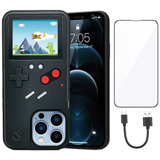2 in 1 Gameboy 36 Games Phone Case for Iphone 13 14 15 16 Pro Max 12 11 XR X XS 8 7 plus 15Pro 16Pro Game Boy Shockproof Cover