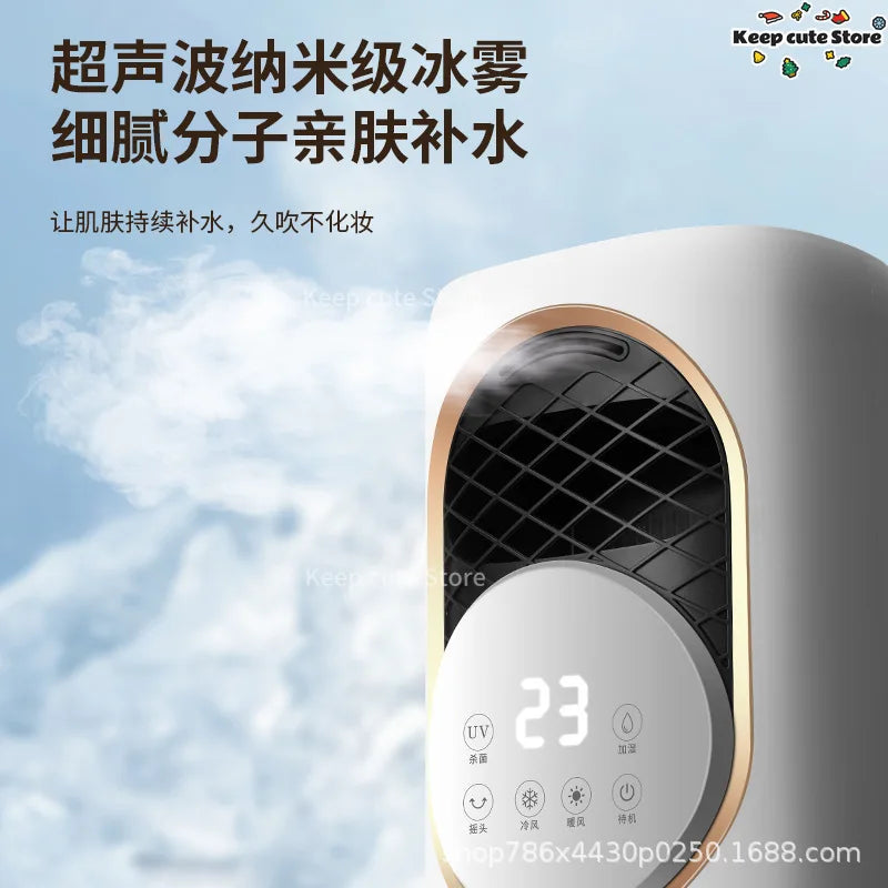 5A Vertical Household Air Cooler plus Water Cooling Fan Movable Heating and Cooling Machine Ice Small Air Conditioning Fan