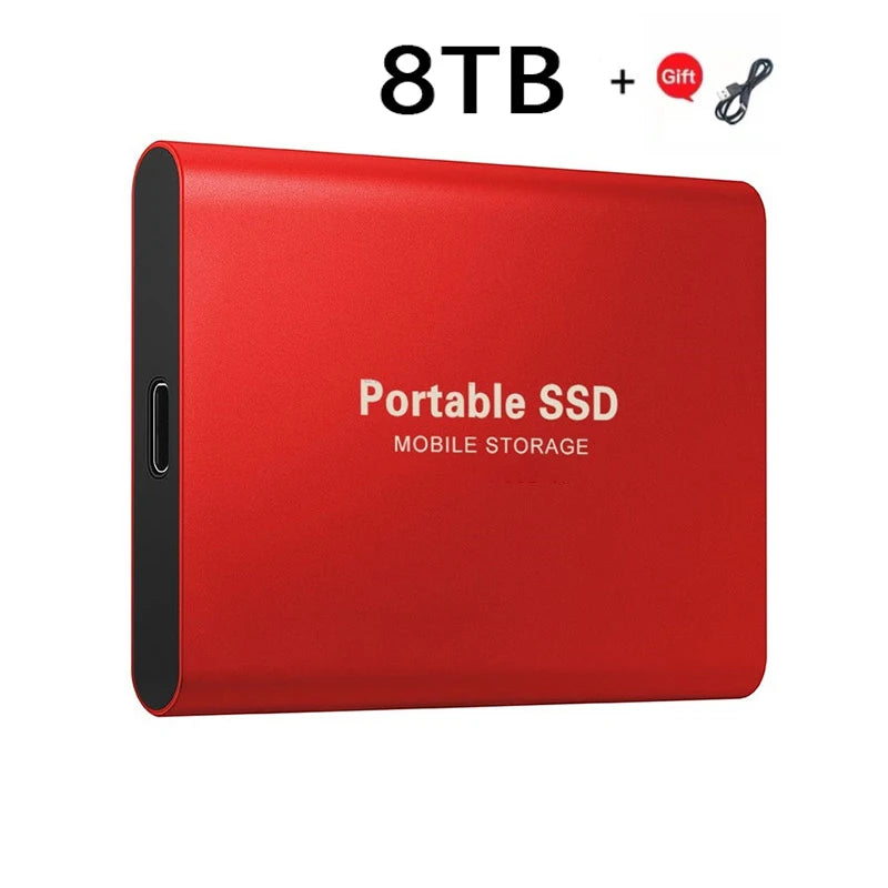Xiaomi 2024 High-Speed Portable External SSD - 2TB, 4TB, 8TB, and 16TB Options with USB 3.1 Compatibility for Laptops and PS4