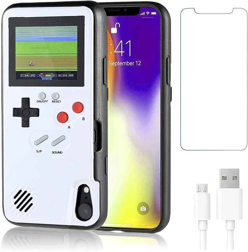 2 in 1 Gameboy 36 Games Phone Case for Iphone 13 14 15 16 Pro Max 12 11 XR X XS 8 7 plus 15Pro 16Pro Game Boy Shockproof Cover