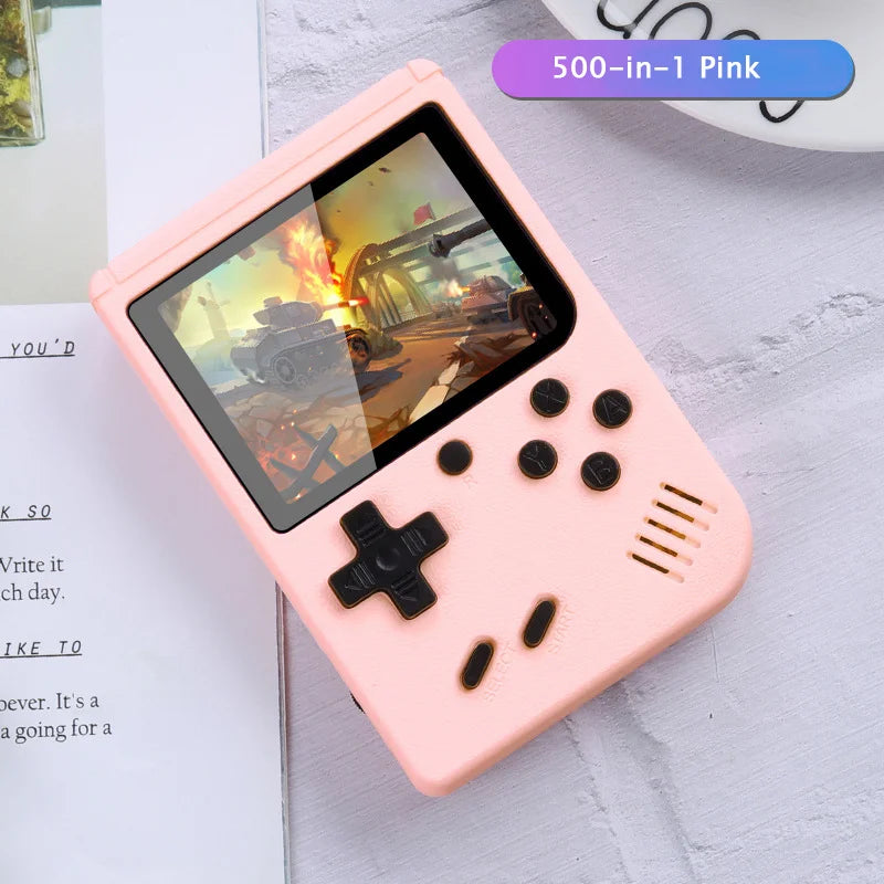 Retro Portable Mini Handheld Video Game Console 3.0-Inch Flexible HD Screen Kids Color Game Player Built in 500 Games Mini Gift