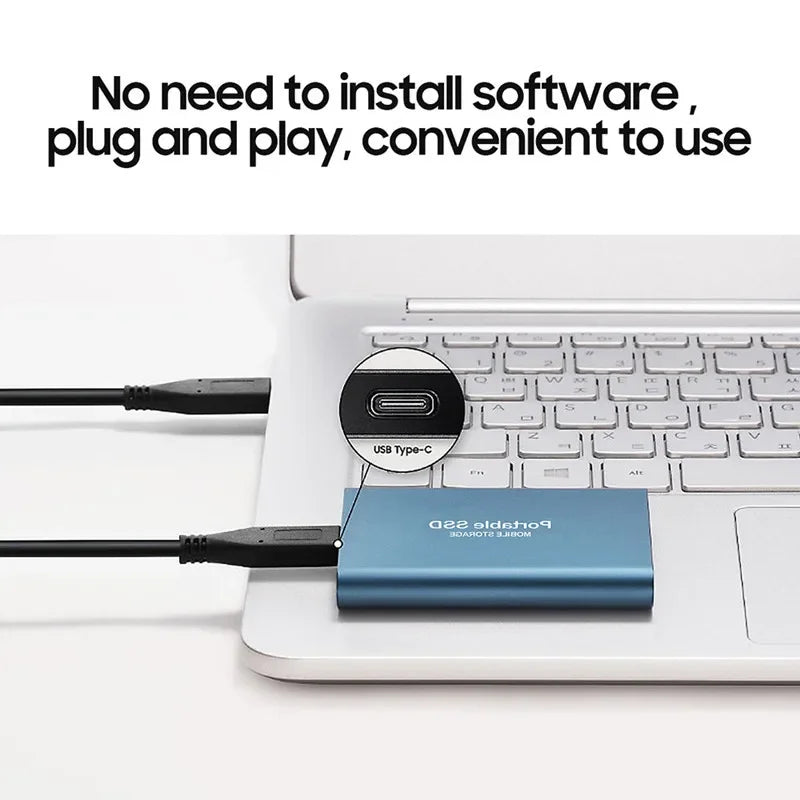 Xiaomi 2024 High-Speed Portable External SSD - 2TB, 4TB, 8TB, and 16TB Options with USB 3.1 Compatibility for Laptops and PS4