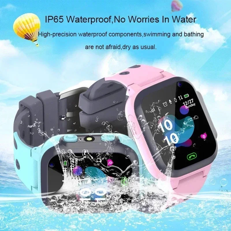 2025 Kids Safety Smart Watch Waterproof SOS anti Lost GPS Location Tracker SIM Card Child Smartwatch Gift Compatible Android IOS