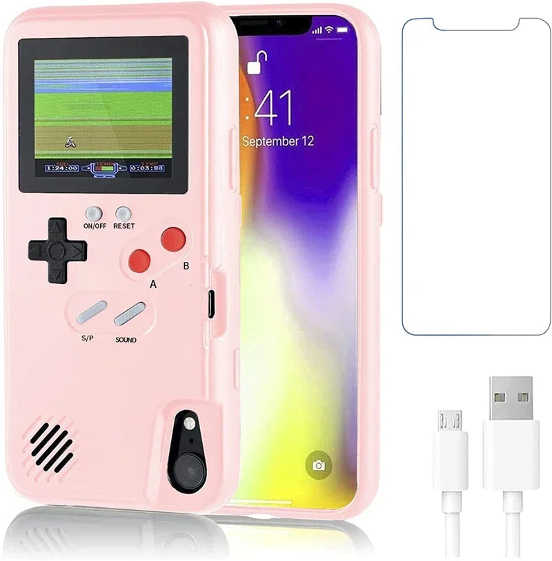 2 in 1 Gameboy 36 Games Phone Case for Iphone 13 14 15 16 Pro Max 12 11 XR X XS 8 7 plus 15Pro 16Pro Game Boy Shockproof Cover