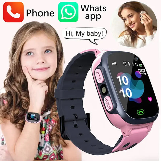 2025 Kids Safety Smart Watch Waterproof SOS anti Lost GPS Location Tracker SIM Card Child Smartwatch Gift Compatible Android IOS