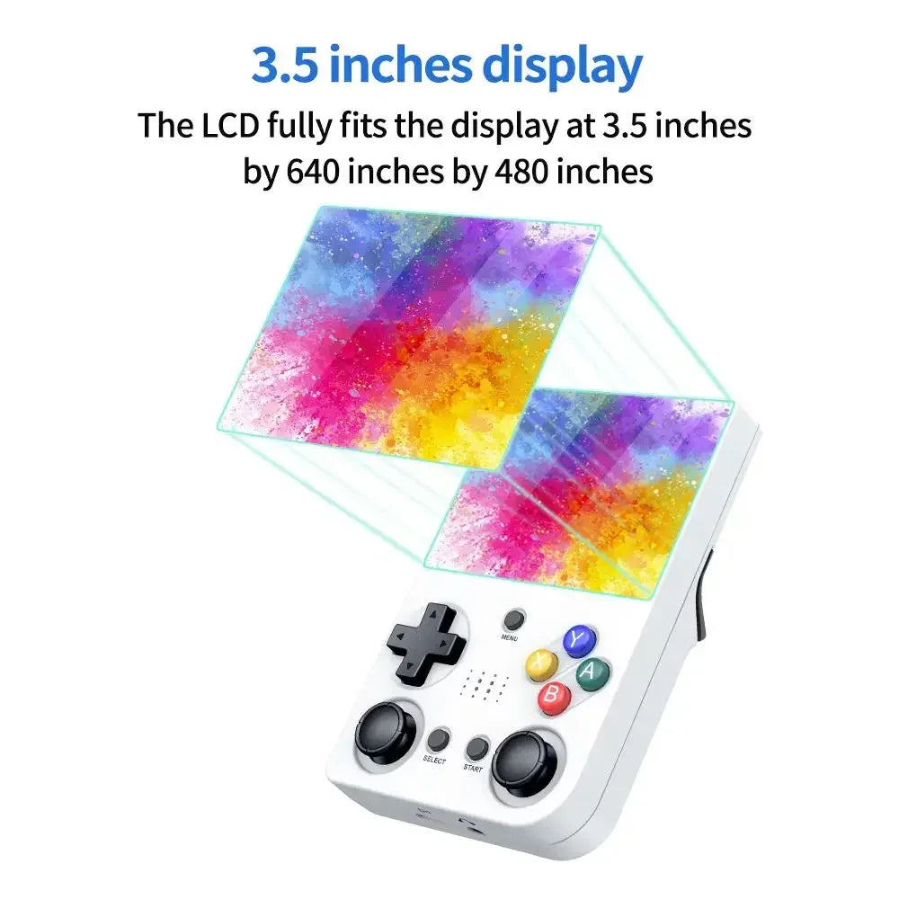 M21 Retro Handheld Game Console 3.5 Inch HD IPS Screen Built in 20000 Games 3D Large for PS1 Children'S Gift