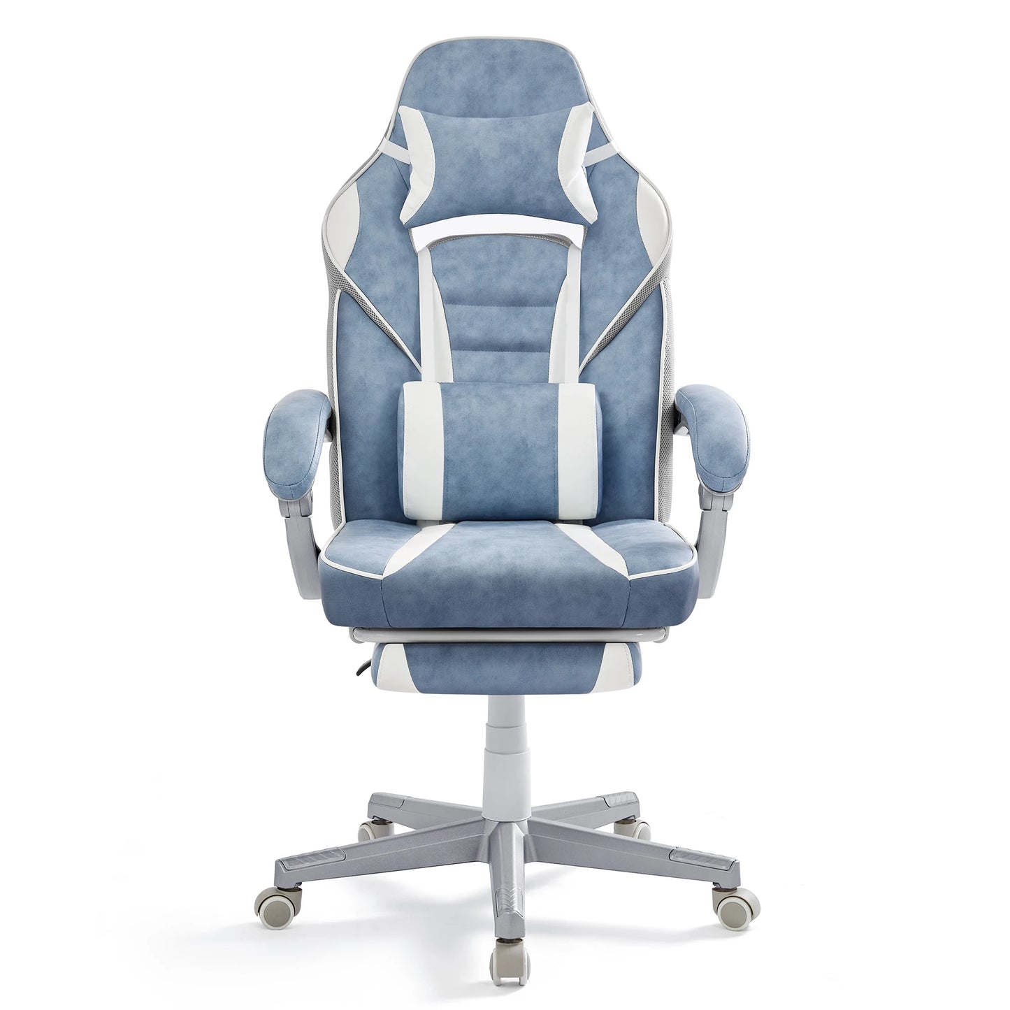 Office Chair, Gaming Chair, Adjustable, Telescopic Footrest, Rocking Mechanism, Headrest, Lumbar Support, Load 150 Kg