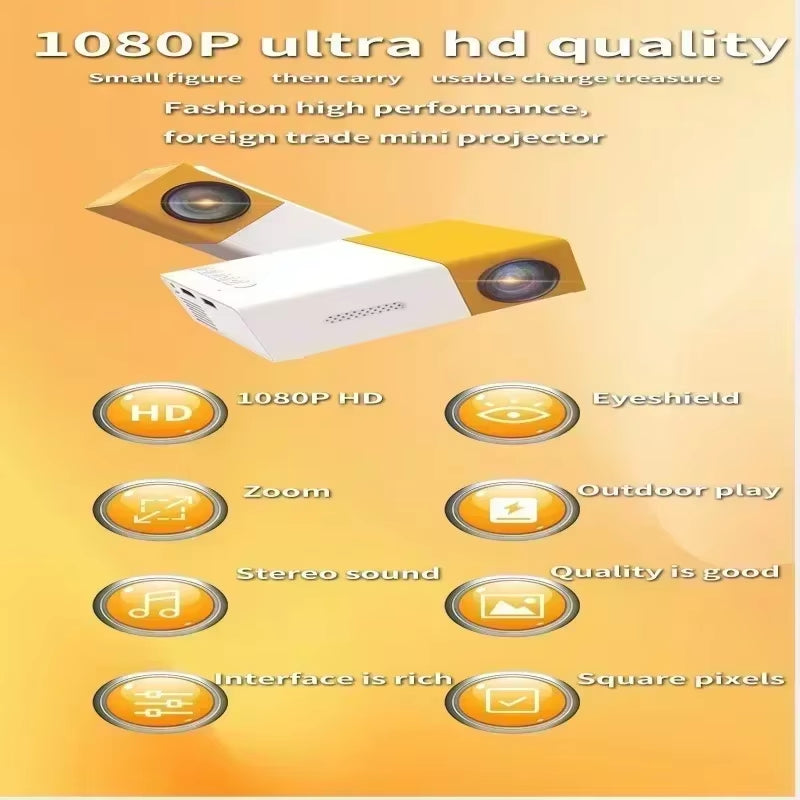 YG300 Mini Projector Portable Projector Wifi Smart 1280 720P Full HD Office Home Theater Video Mini Projector Mobile Projection