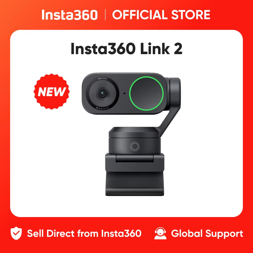 Link 2 & 2C- PTZ 4K Webcam for Pc/Mac, 1/2" Sensor, AI Tracking, HDR, AI Noise-Canceling Mic, Gesture Control