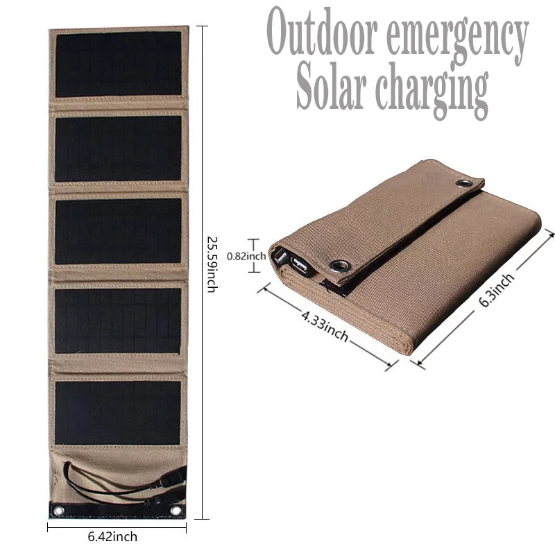 2000W Flexible Solar Panel 5V 9V 12V Portable Battery USB a C DC Solar Plate 21W/30W/60W/80W Power Bank for Camping Equipment