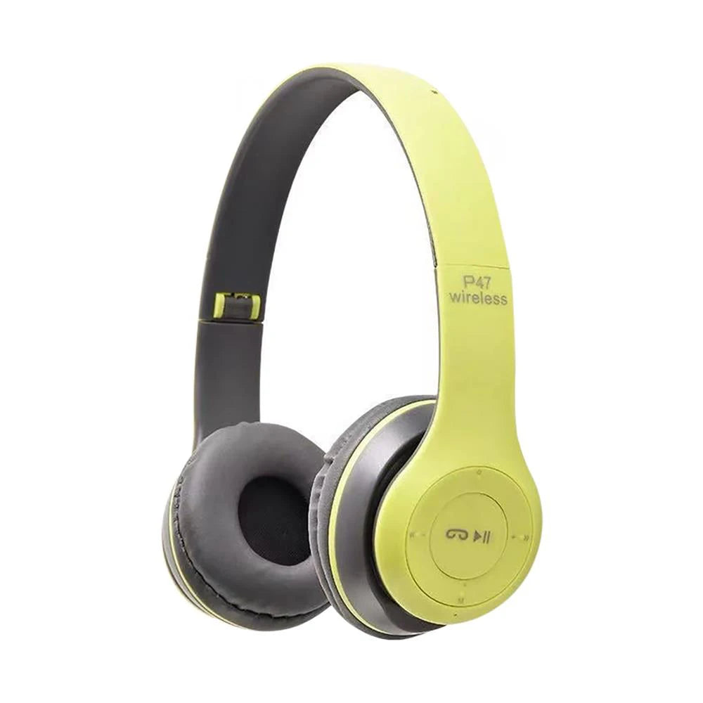 Stereo P47 Wireless Headphone Bluetooth 5.0 Folding Series HIFI Bass Earphone Kid Girl Helmet Gift with Microphone for Cellphone