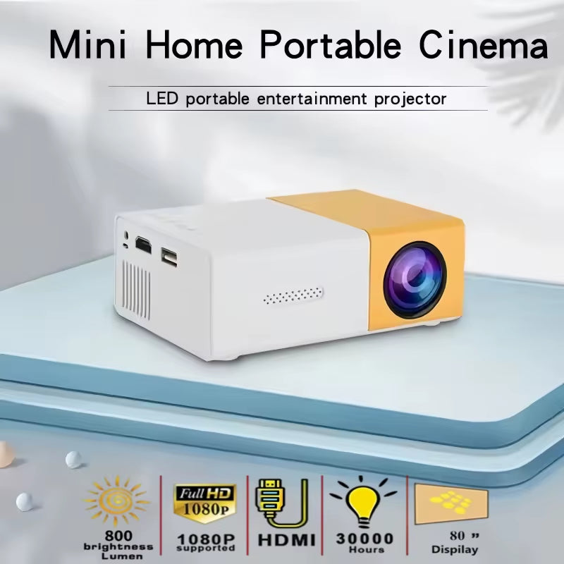 YG300 Mini Projector Portable Projector Wifi Smart 1280 720P Full HD Office Home Theater Video Mini Projector Mobile Projection
