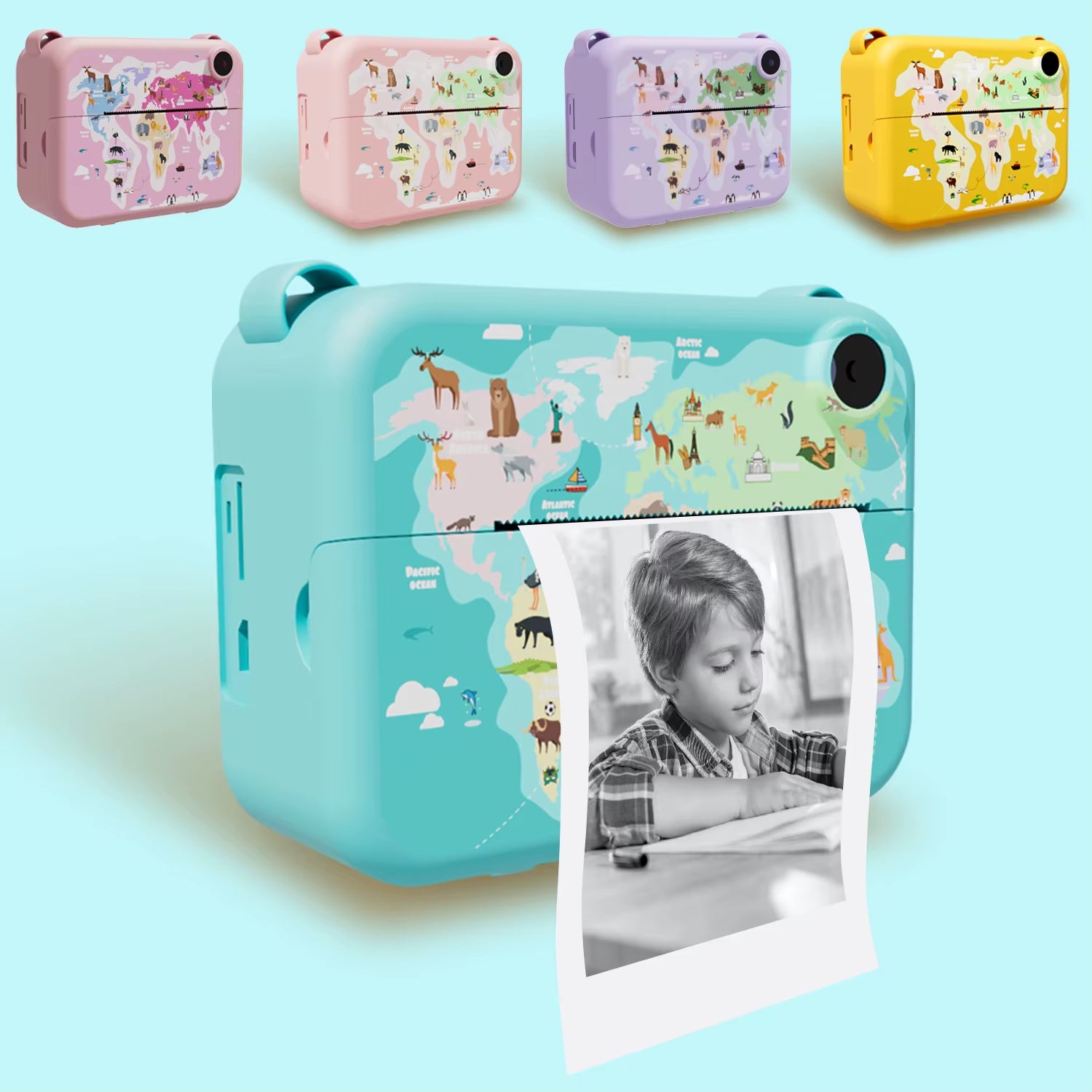 Digital Instant Printing Camera for Kids - Mini Thermal Printer for Photography, Ideal Holiday Gift