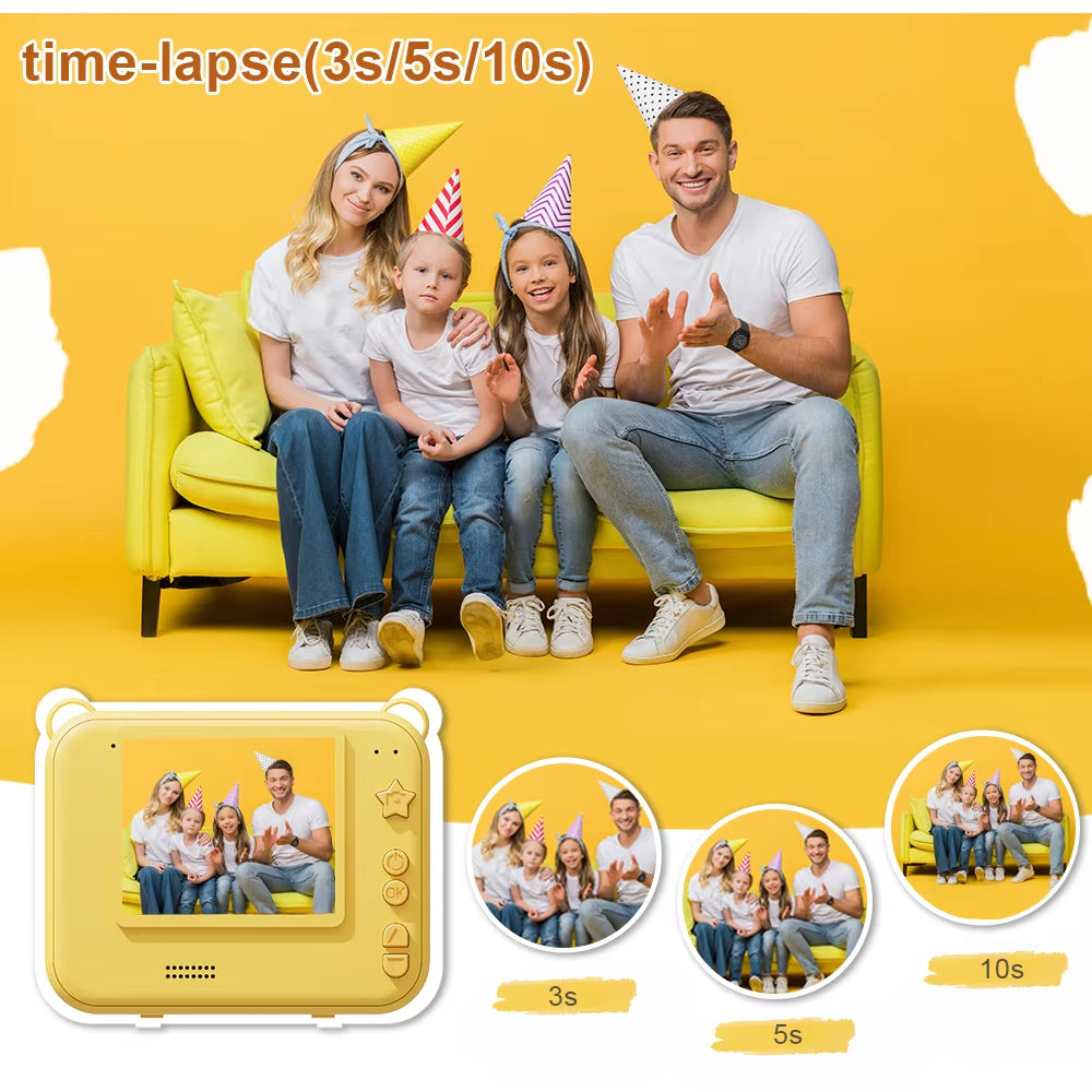 Digital Instant Printing Camera for Kids - Mini Thermal Printer for Photography, Ideal Holiday Gift