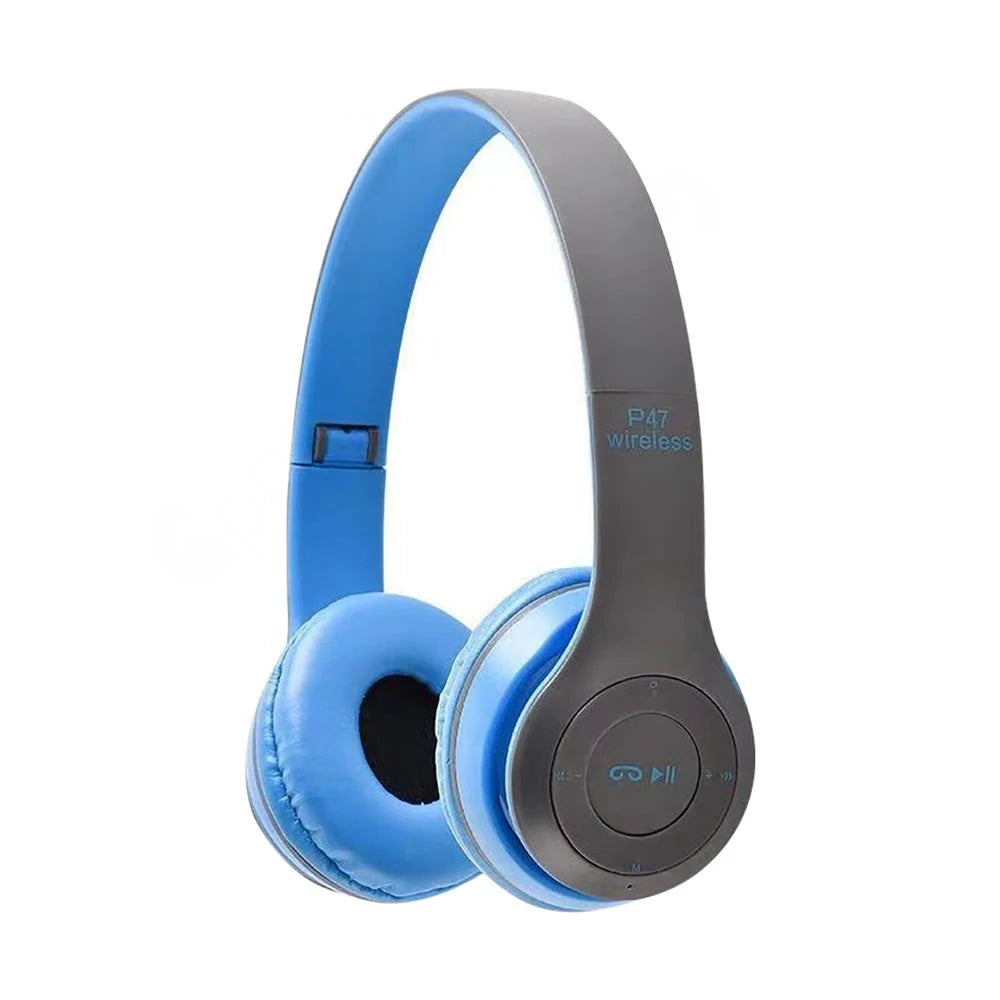 Stereo P47 Wireless Headphone Bluetooth 5.0 Folding Series HIFI Bass Earphone Kid Girl Helmet Gift with Microphone for Cellphone