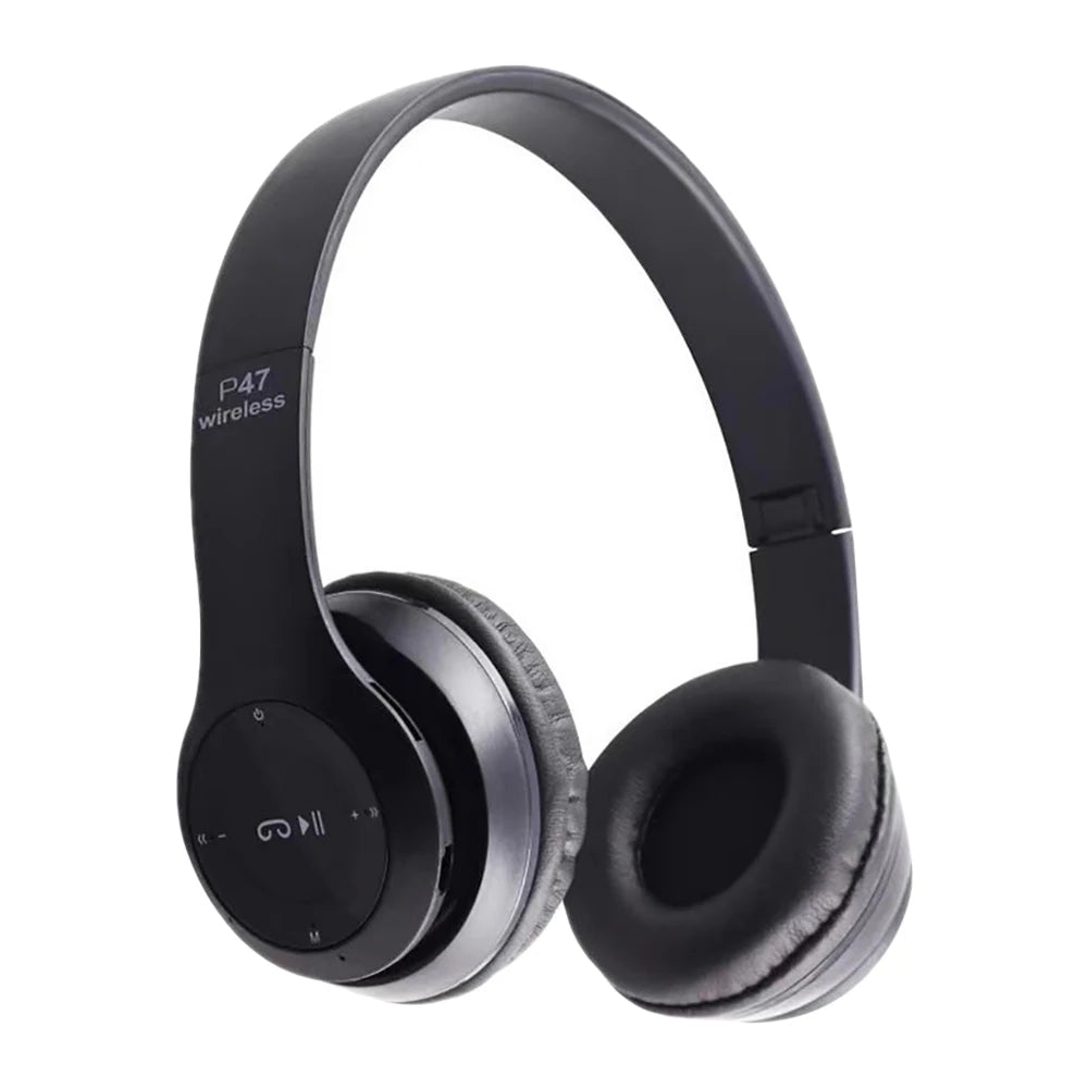 Stereo P47 Wireless Headphone Bluetooth 5.0 Folding Series HIFI Bass Earphone Kid Girl Helmet Gift with Microphone for Cellphone