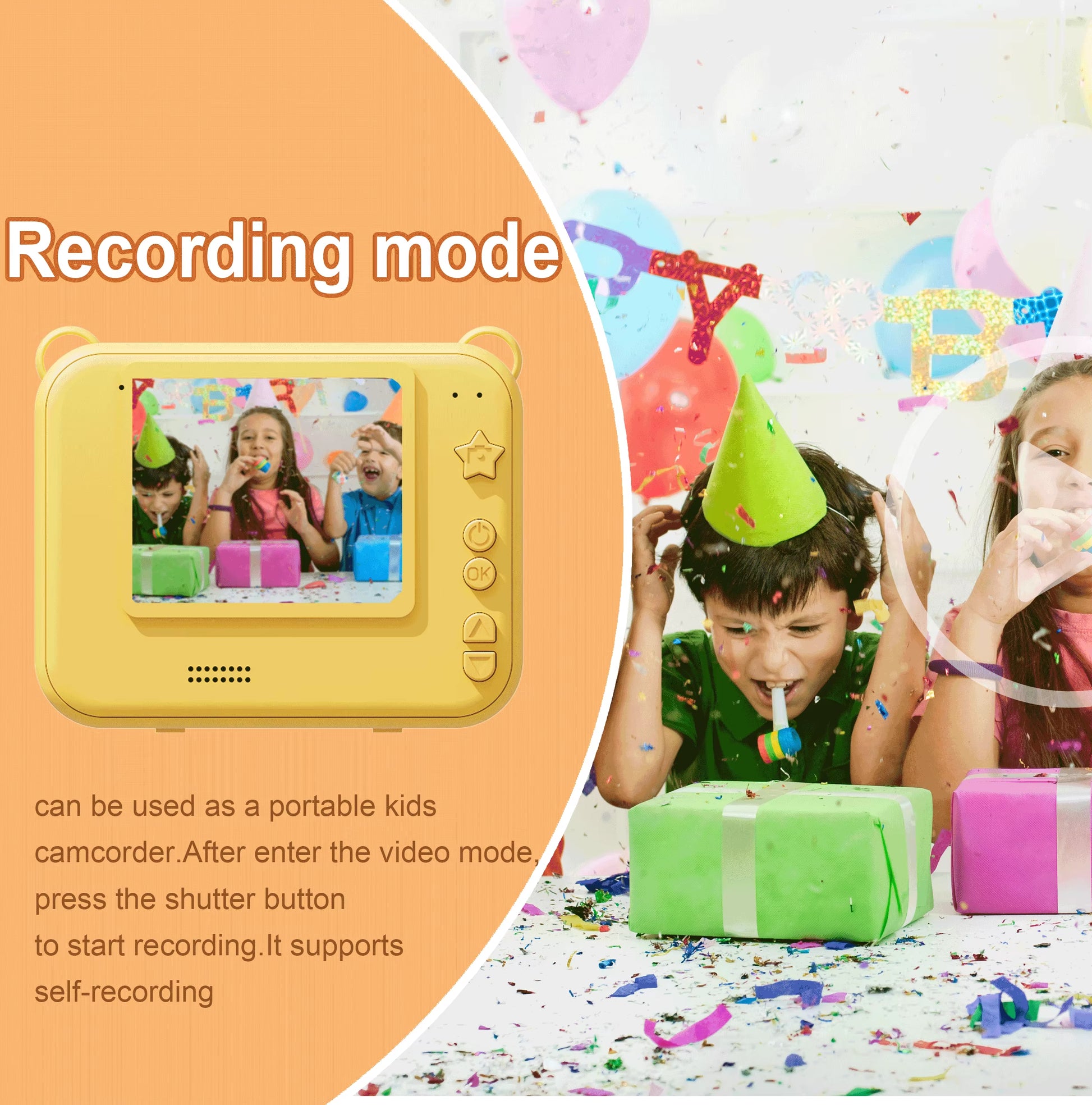 Digital Instant Printing Camera for Kids - Mini Thermal Printer for Photography, Ideal Holiday Gift