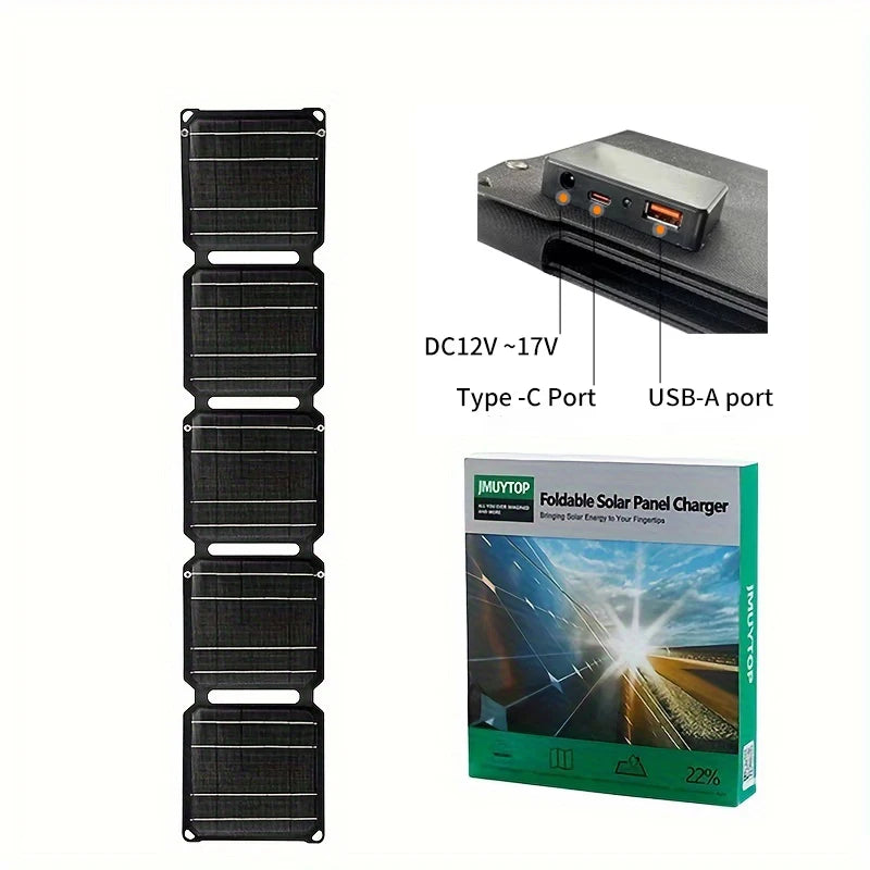 2000W Flexible Solar Panel 5V 9V 12V Portable Battery USB a C DC Solar Plate 21W/30W/60W/80W Power Bank for Camping Equipment