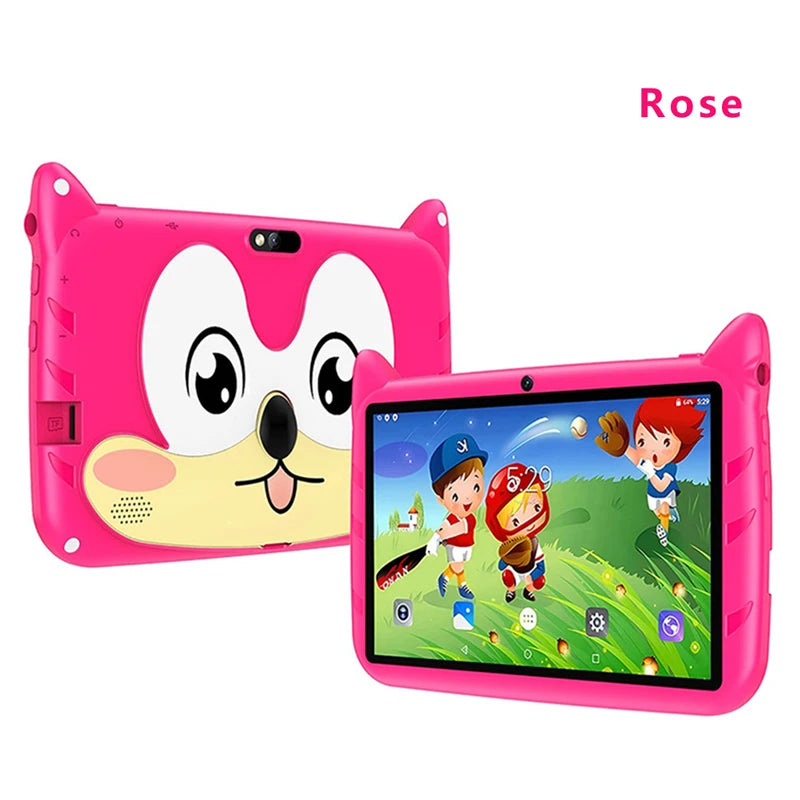 New 7 Inch Cartoon Pattern Kids Tablets Quad Core 4GB+64GB ROM Bluetooth 5G Wifi Learning Education Games Tablet Children'S Gift