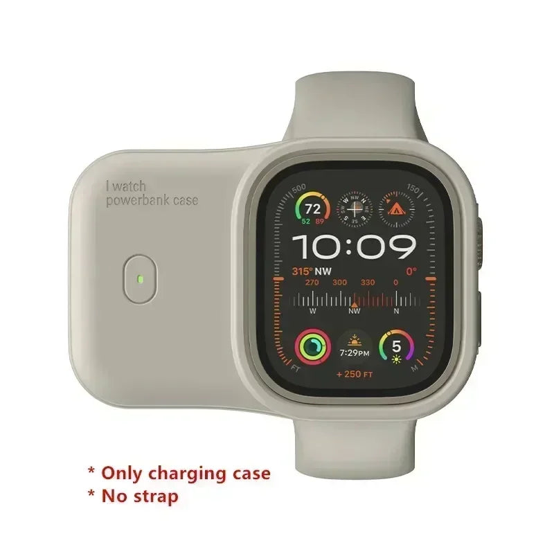 Portable Wireless Charger 1200Mah Spare Battery Powerbank Device for Apple Watch8 7 6 5 4 SE Ultra for Iwatch Fast Charging Case