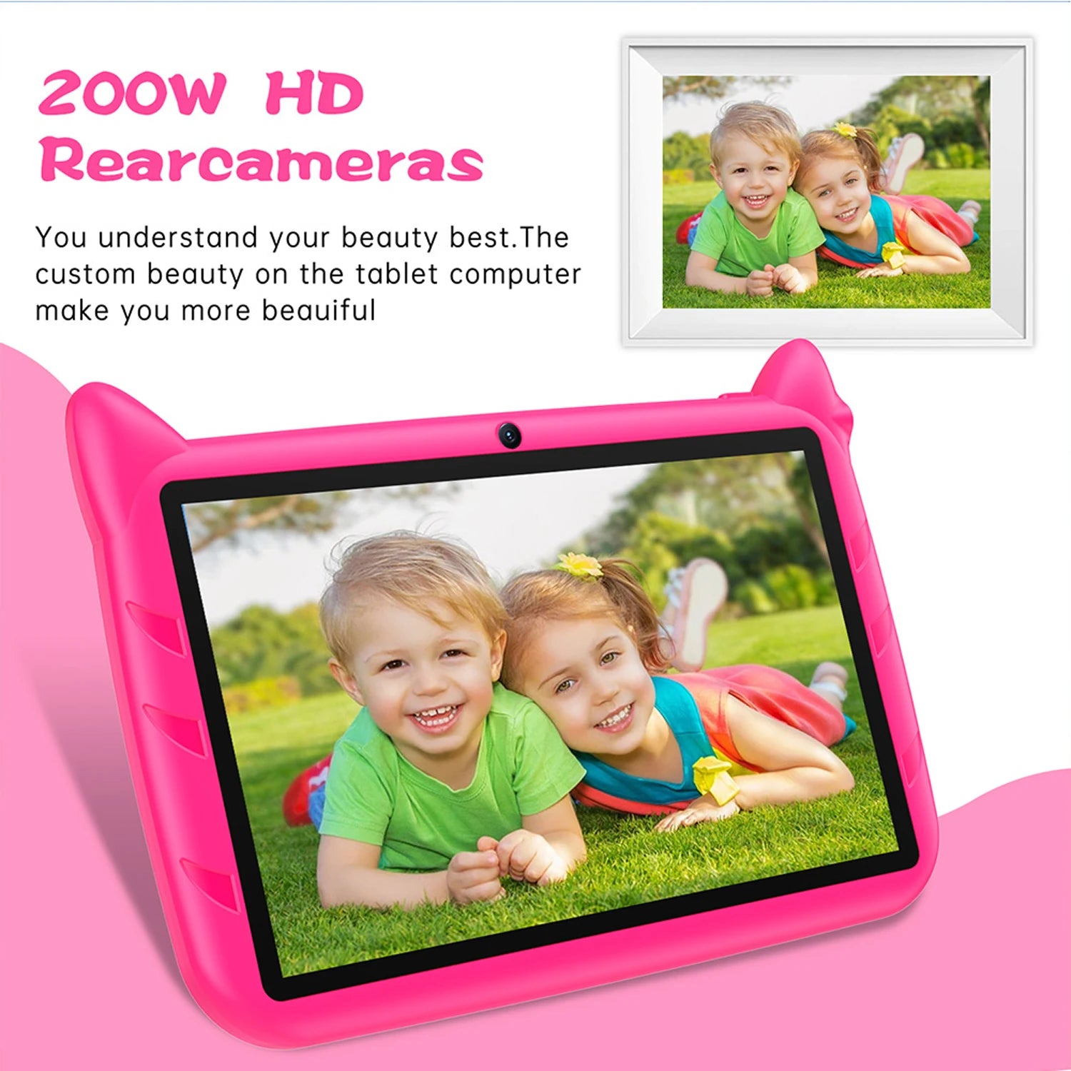 New 7 Inch Cartoon Pattern Kids Tablets Quad Core 4GB+64GB ROM Bluetooth 5G Wifi Learning Education Games Tablet Children'S Gift