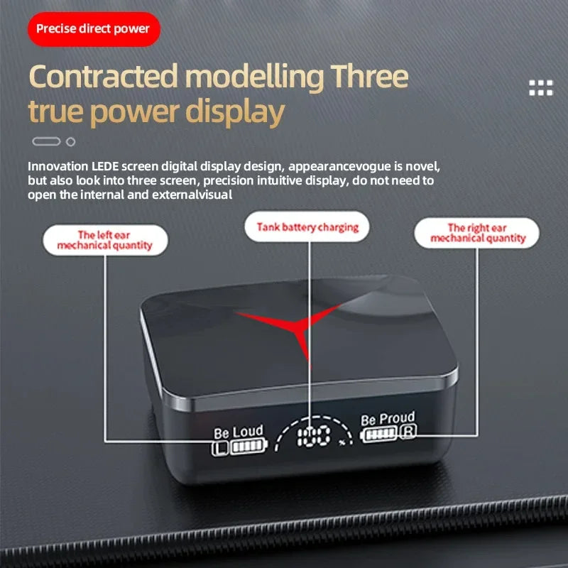 TWS M90Pro Wireless Headphones Gaming Earphone Bluetooth 5.3 Sport Earbud with Mic Charging Box Music Headsets for Iphone Xiaomi