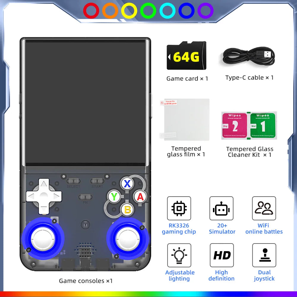 2025 R36Ultra Handheld Game Player Linux System 4Inch IPS Portable Video Game Console for PSP/GBA/DC Wi-Fi Enabled RGB Joystick