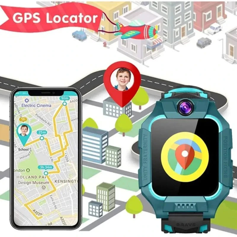 Xiaomi Kids Smart Watch 4G Sim Card Call Camera GPS Location SOS Antil-Lost IP67 Waterproof Smart Watch for Ios Android Kid Gift