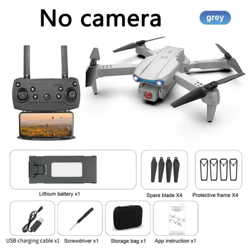 K3 E99 Pro Mini Drone Three-Sided Obstacle Avoidance Fixed Height Professional Foldable RC Quadcopter without Camera