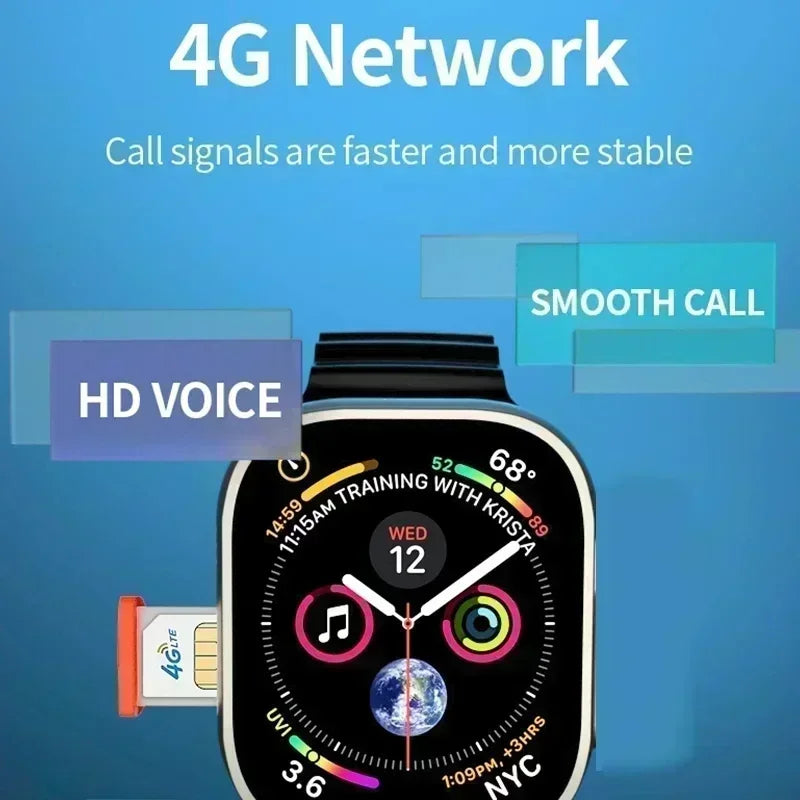 2025 New 4G All Network GS29 Smart Watch Android Operating System GPS Map Google Play Youtube Passometer Sleep Tracker SIM Card