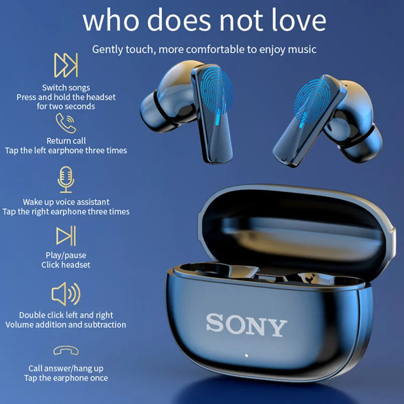 True Wireless Bluetooth Earphones & Headphones In-Ear Earplugs Waterproof Fitness Motion Music Hedset Flip Cover Earphone