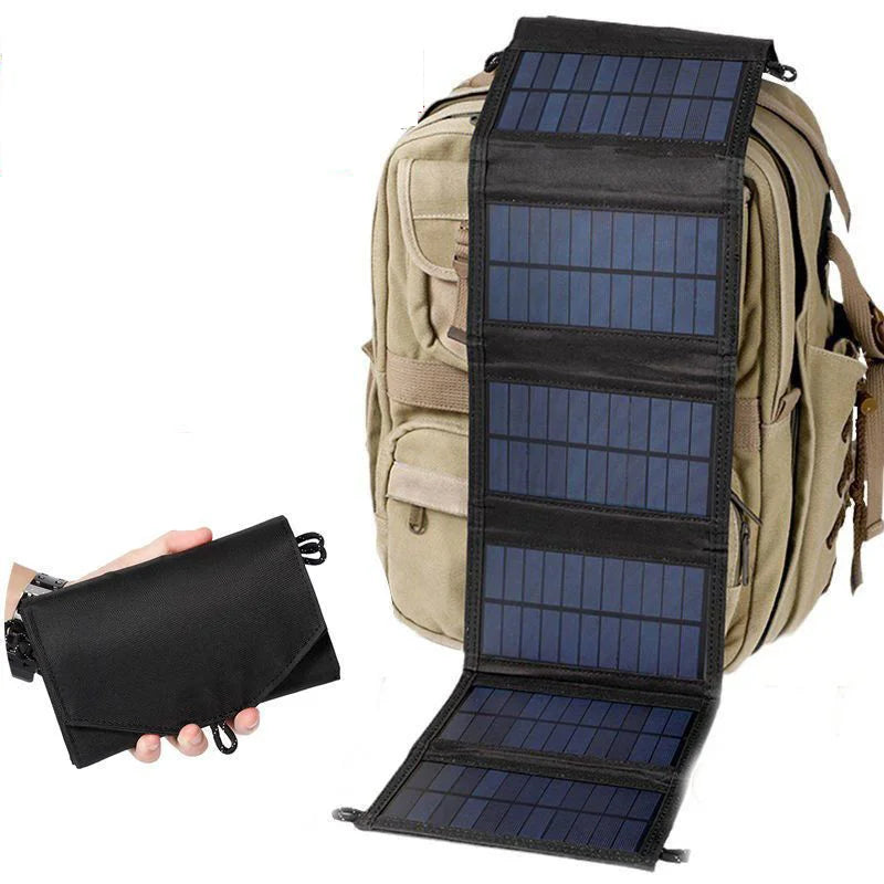 500W Portable Polysilicon Solar Panel Charger USB 5V DC Foldable Solar Panel for Phone Charge Power Bank for Hiking Camping