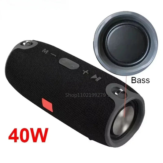 3600Mah 40W TWS Bluetooth Speaker Waterproof Portable PC Column Bass Music Player Subwoofer Boombox with BT AUX TF Usb