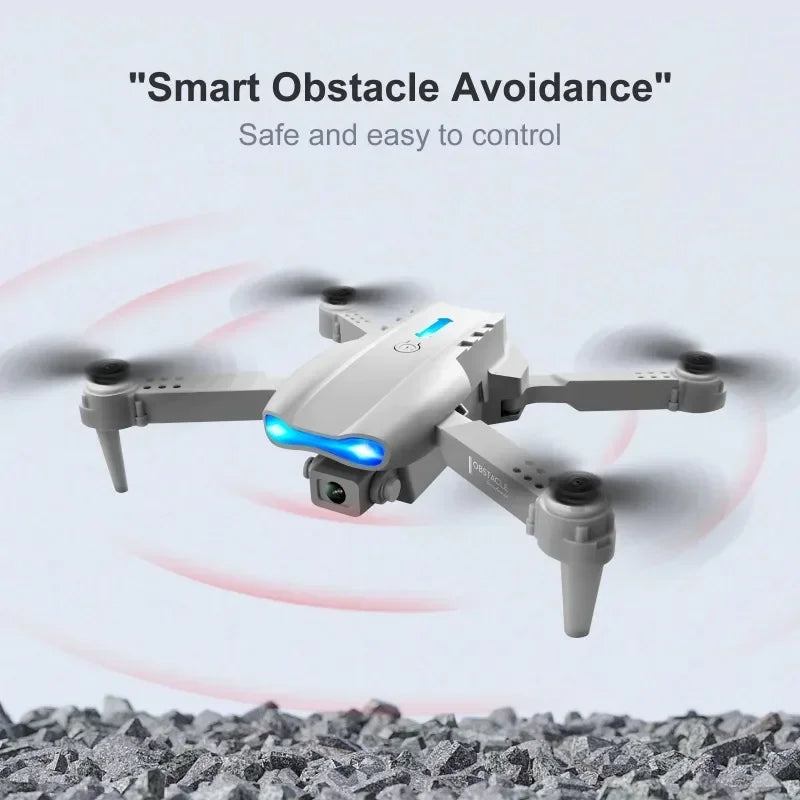 K3 E99 Pro Mini Drone Three-Sided Obstacle Avoidance Fixed Height Professional Foldable RC Quadcopter without Camera