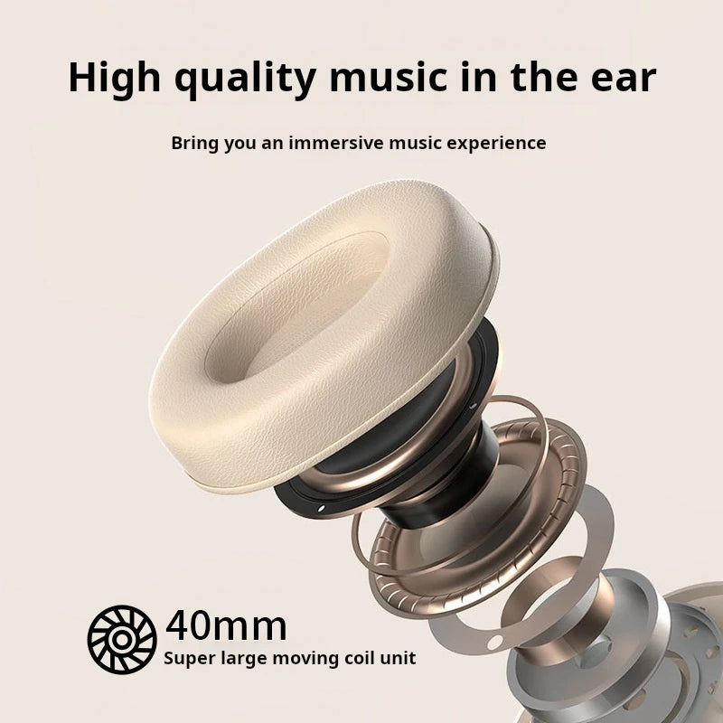 D2-ANC Wireless Headphones Bluetooth 5.3 Earphones Foldable Gaming Headset Sport Headphone with Mic Music Earbuds Original