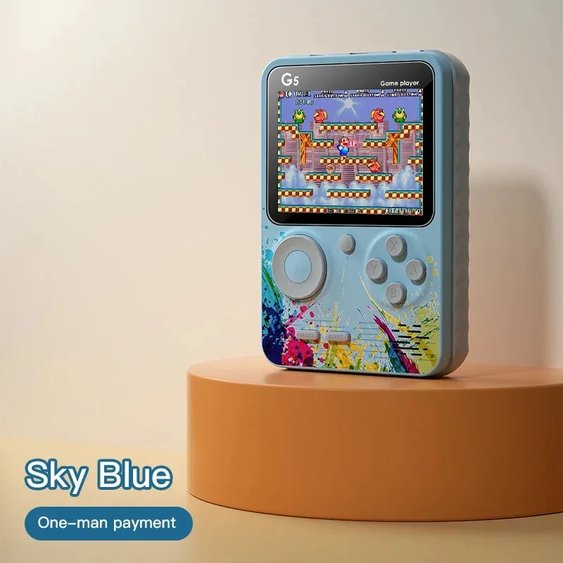 G5 500 in 1 MINI Game Handheld Game Players Portable Retro Video Console Boy 8 Bit 3.0 Inch Color LCD Screen Games